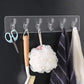Transparent Sticky Hook | Wall Hooks Self Adhesive Clothes Coat | Door Hanger Towel Key Holder Bathroom Kitchen Storage Sticker Hook - Pack Of 4
