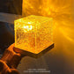 Dynamic Rotating Water Ripple Night Light 3 Colors Flame Crystal Lamp For Living Room Study Bedroom (No Remote Attached USB Cable)