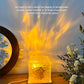 Dynamic Rotating Water Ripple Night Light 3 Colors Flame Crystal Lamp For Living Room Study Bedroom (No Remote Attached USB Cable)