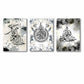 Set Of 3 Premium Wall Art Photo Tiles – Modern Home Decor Sets